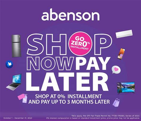 abenson meaning|Shop Now Pay Later .